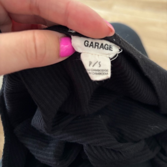 Garage Black Ribbed Knit Top - Picture 3 of 3